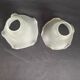2 antique tulip lampshades in frosted glass
