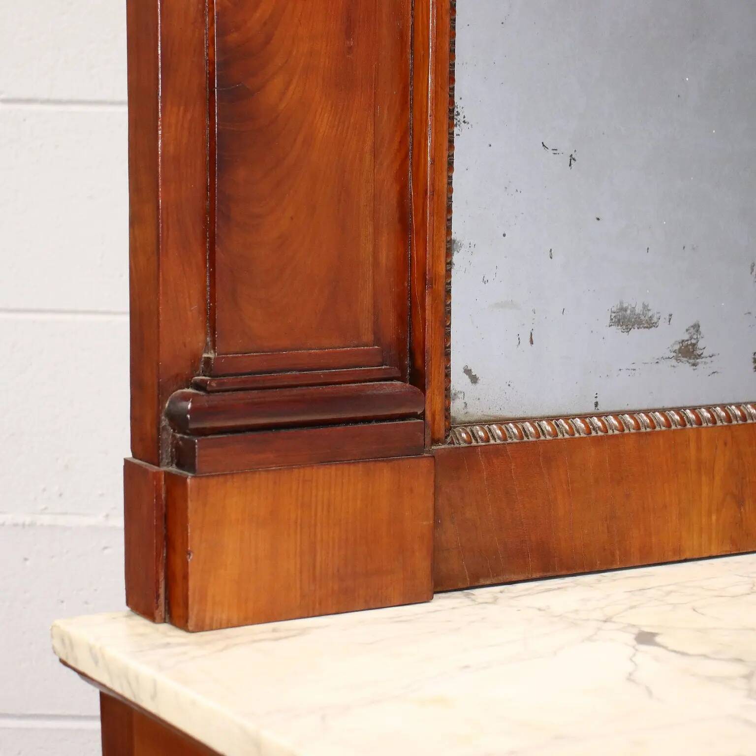 Console restoration in cherry wood Italy 19th century