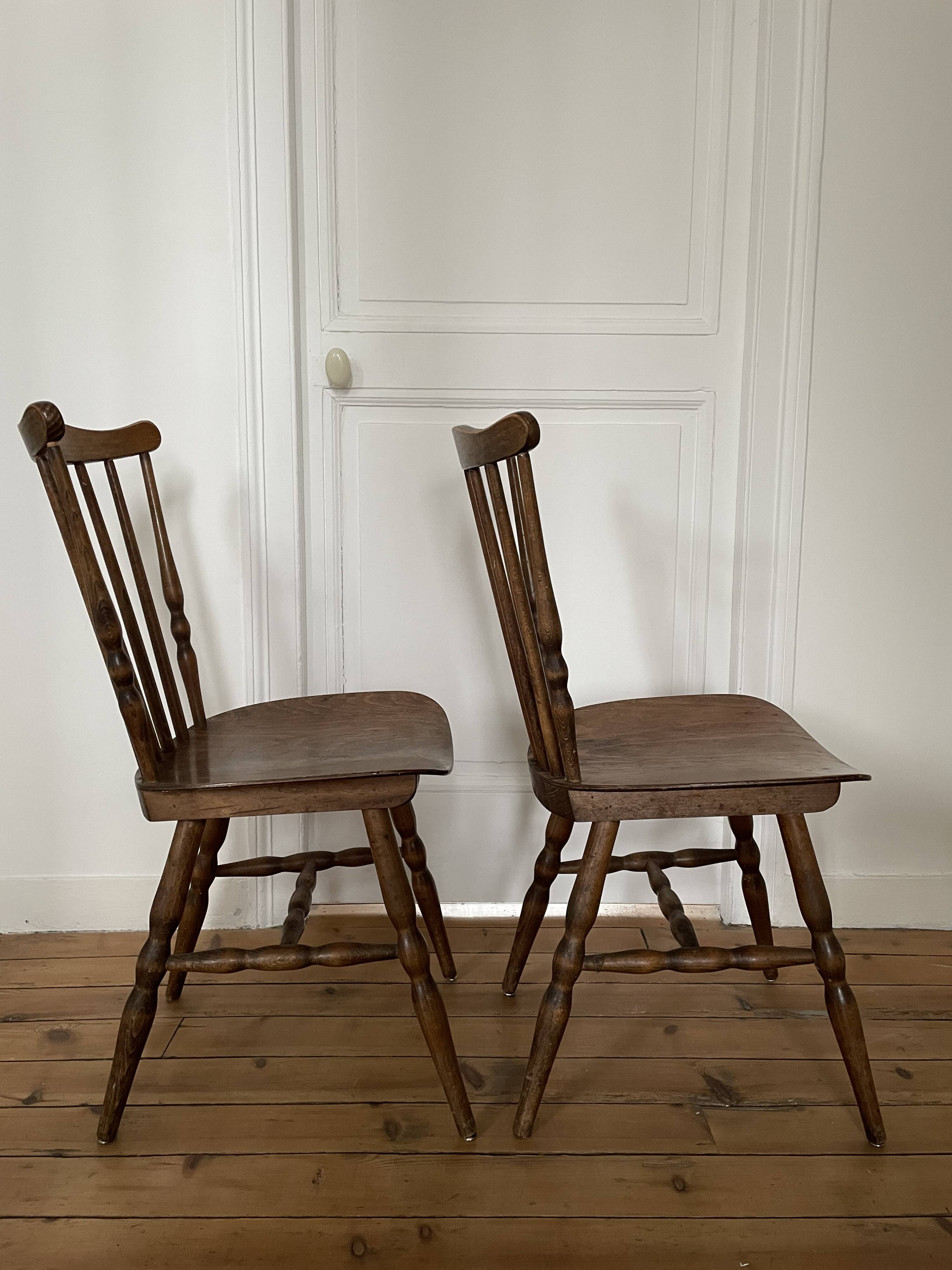Set of 2 vintage Baumann Tacoma bistro chairs, circa 1960