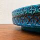 Grand bol en poterie Rimini Blu de style mi-siècle par Aldo Londi pour Bitossi, Italie, années 1960