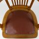 American swivel office armchair in oak, with leather seat, USA, Circa 1900