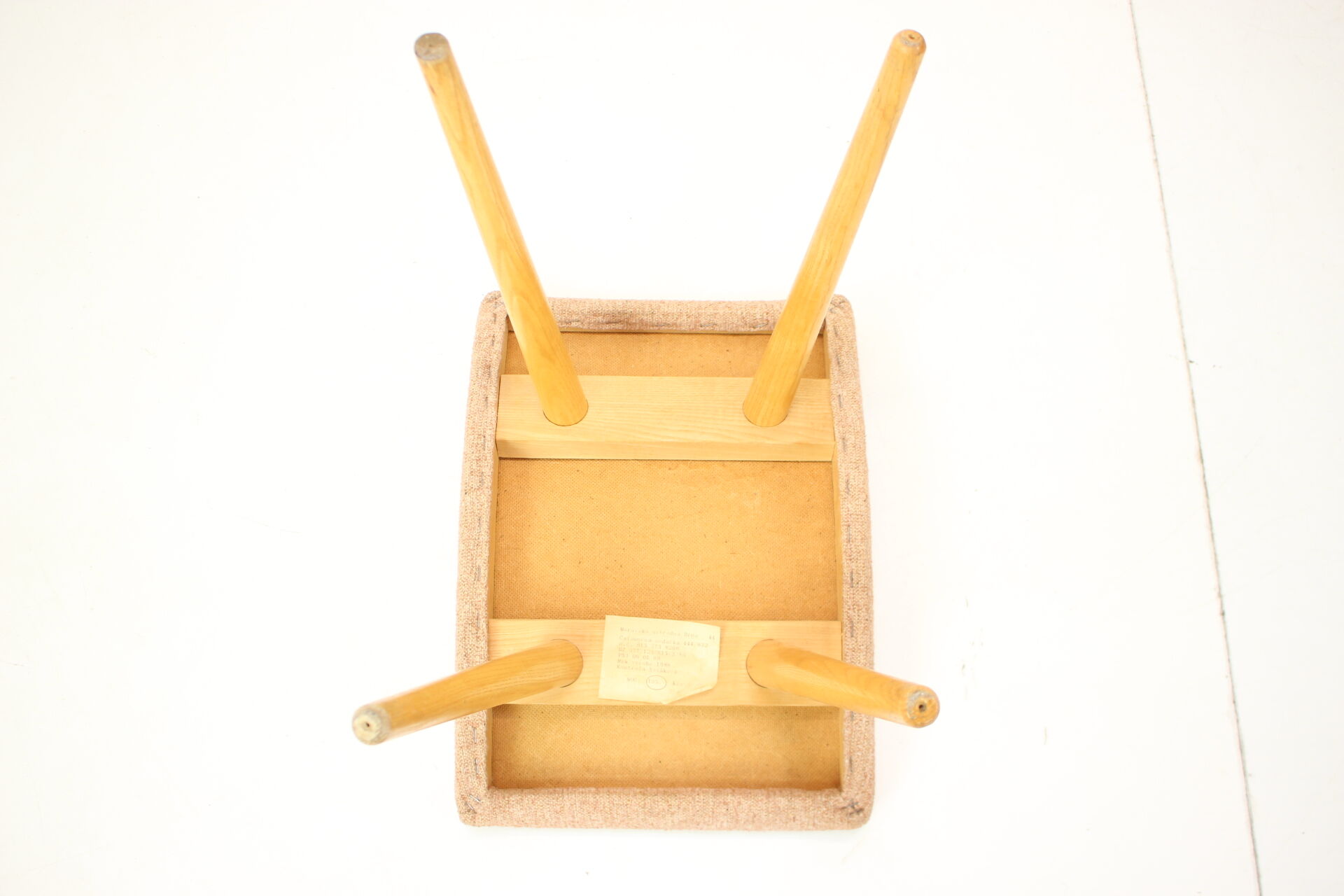 1980s Oak Stool, Czechoslovakia