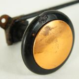Wall coat rack 3 hooks, black & copper