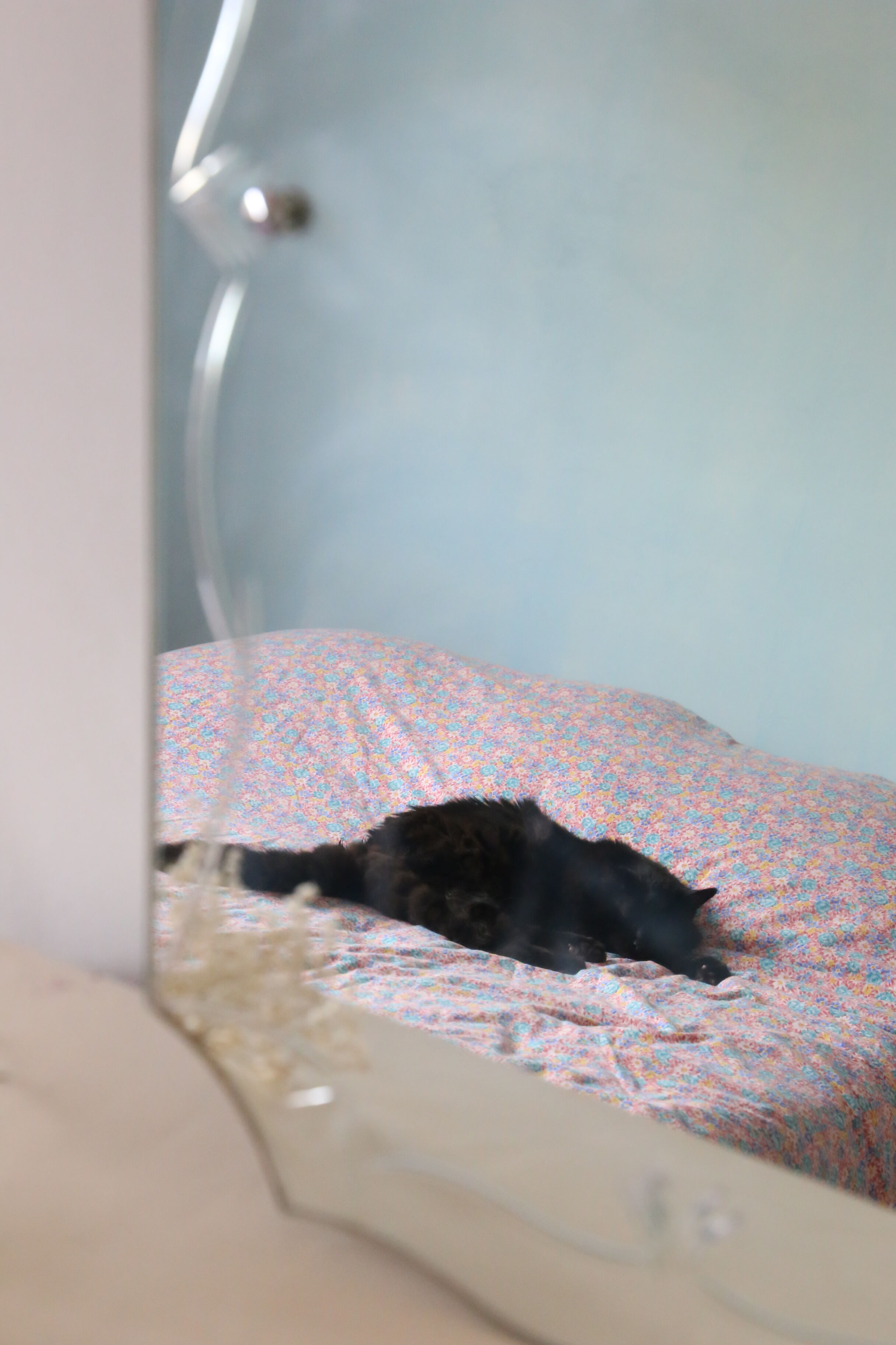 Bevelled, chiseled, antique, art deco wall mirror