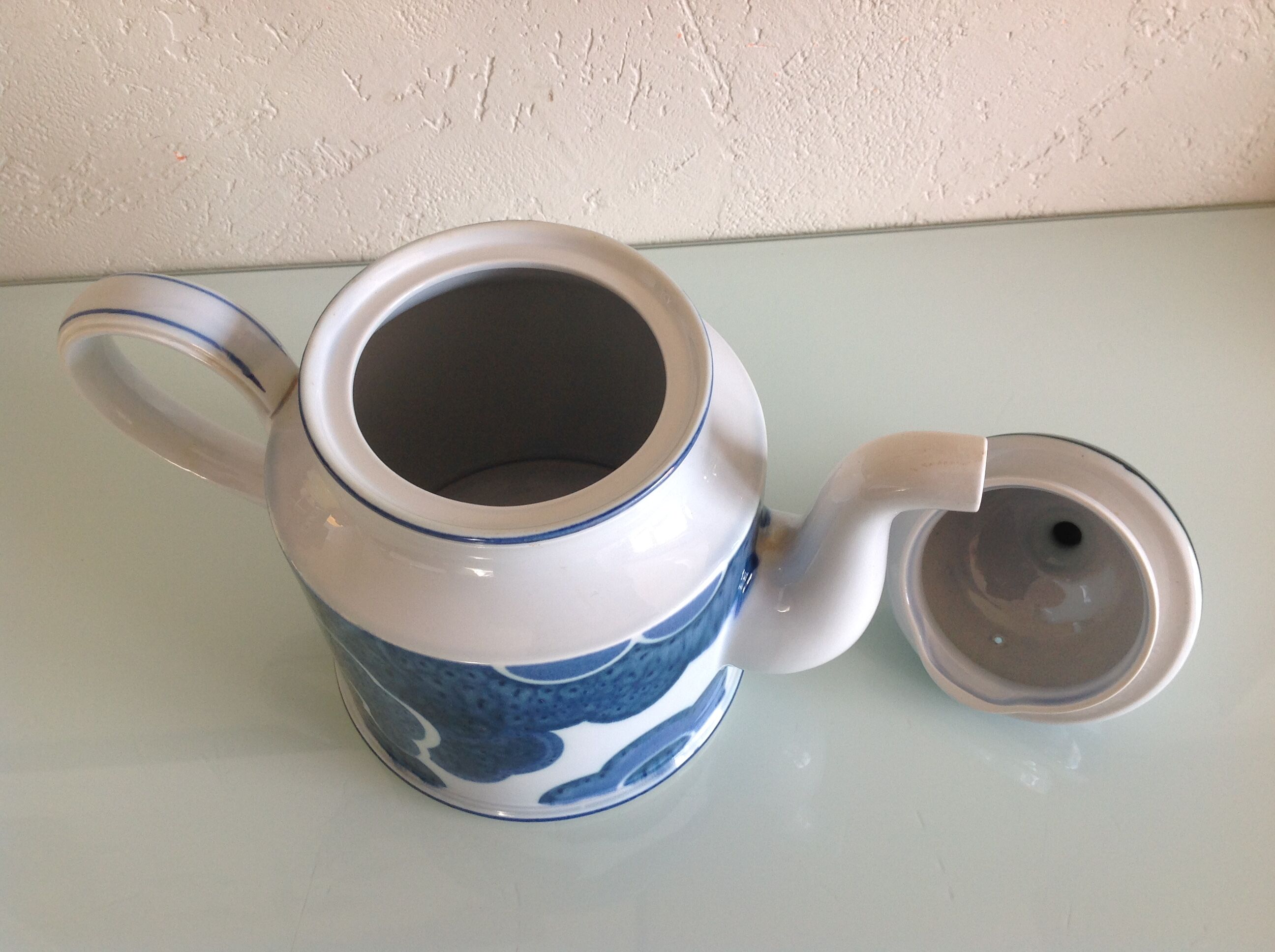 Cafetiere décor Blue Cloud by Villeroy - Boch / vintage 70s-80s