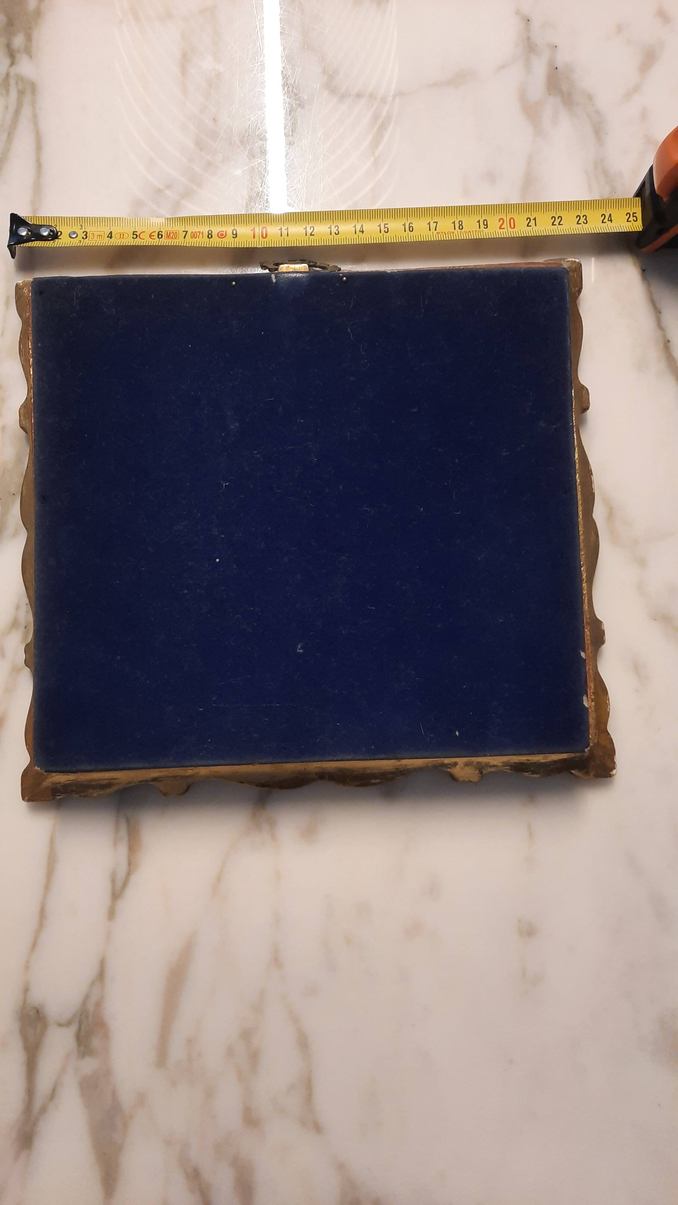 Enamel painting/under glass - Old - Signed
