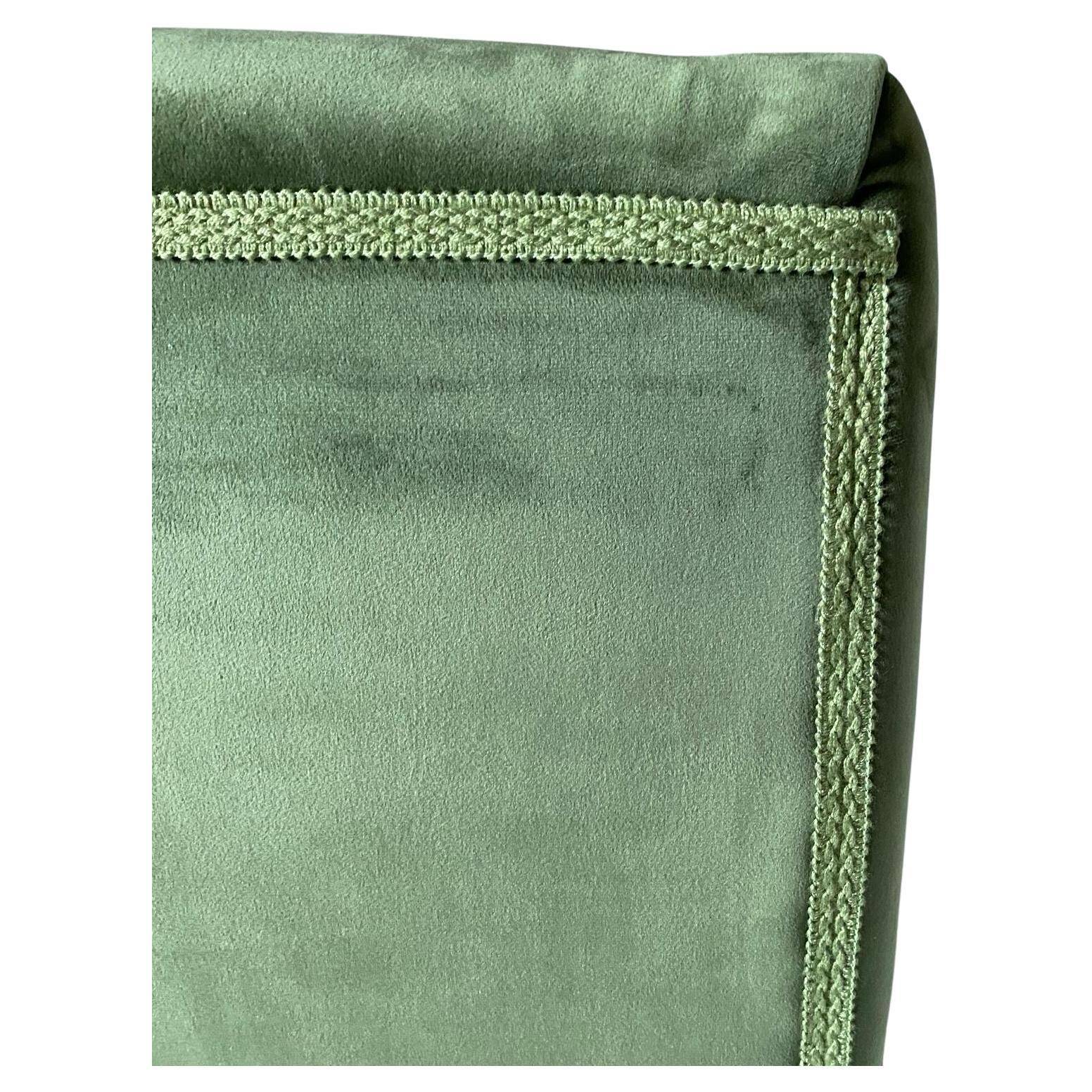 Midcentury modern Green Velvet Armchair, Guglielmo Ulrich, Italy 1950 's