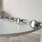 Vintage chrome wall-mounted coat rack from the 1970s