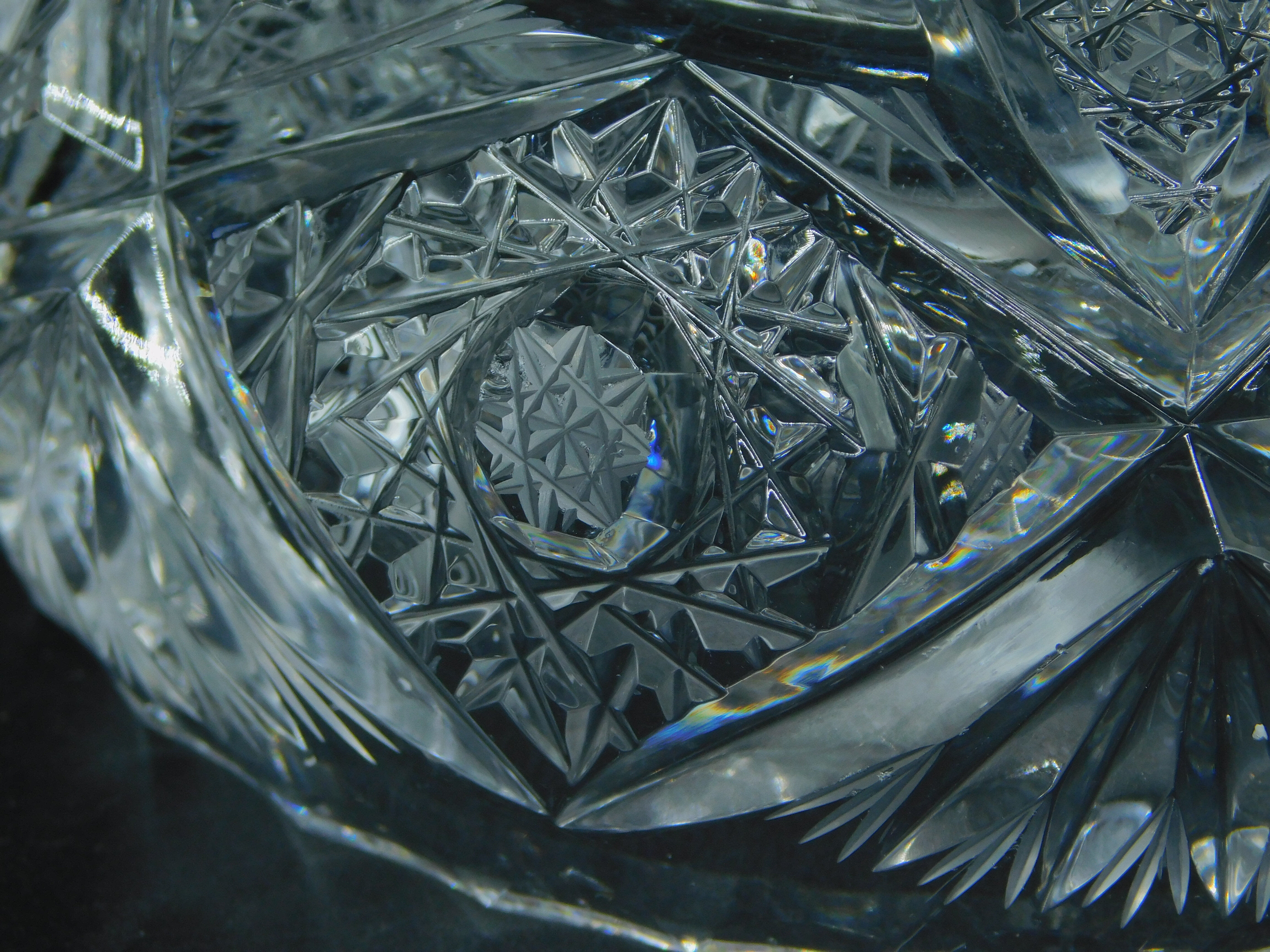 Bohemian crystal ashtray