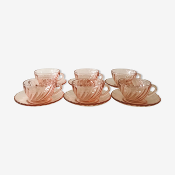 Rosaline teacups, Arcoroc