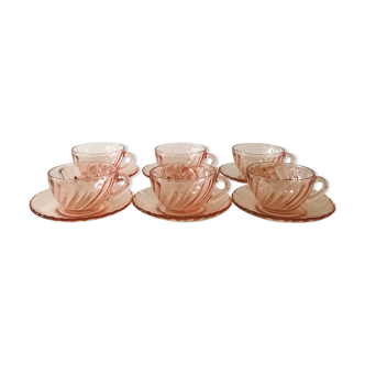 Rosaline teacups, Arcoroc