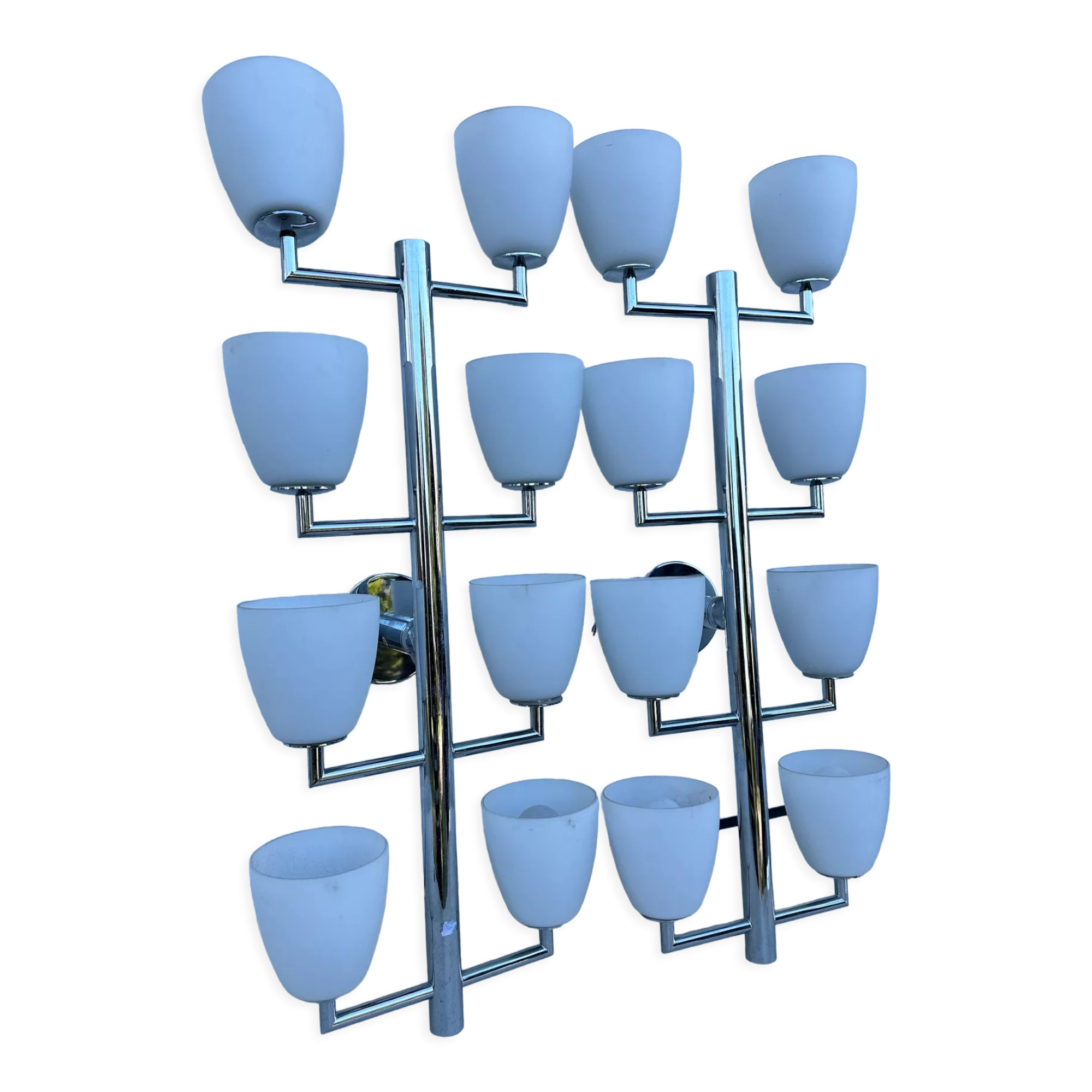 Pair of wall sconces 006/8 Fontana Arte