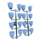 Pair of wall sconces 006/8 Fontana Arte