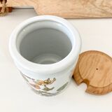 Ceramic pot vintage herbarium decoration