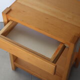 Pair of light beech bedside tables