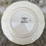 Set of 3 plates with sarreguemines floral motif