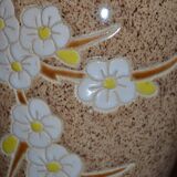 Vase signed with cloisonné flower decorations