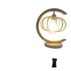 Lampe à poser en rotin formant une lune style Louis Sognot