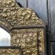 Brass and blackened wood mirror in Louis XVI style circa 1880.