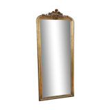 Golden Louis-philippe mirror with pediment 170x72 cm