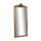 Golden Louis-philippe mirror with pediment 170x72 cm