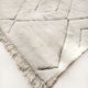 Moroccan Berber carpet blessed ouarain ecru with black diamonds engraved 295x213cm
