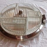 Art Deco 1930s silver-plated metal serving tray