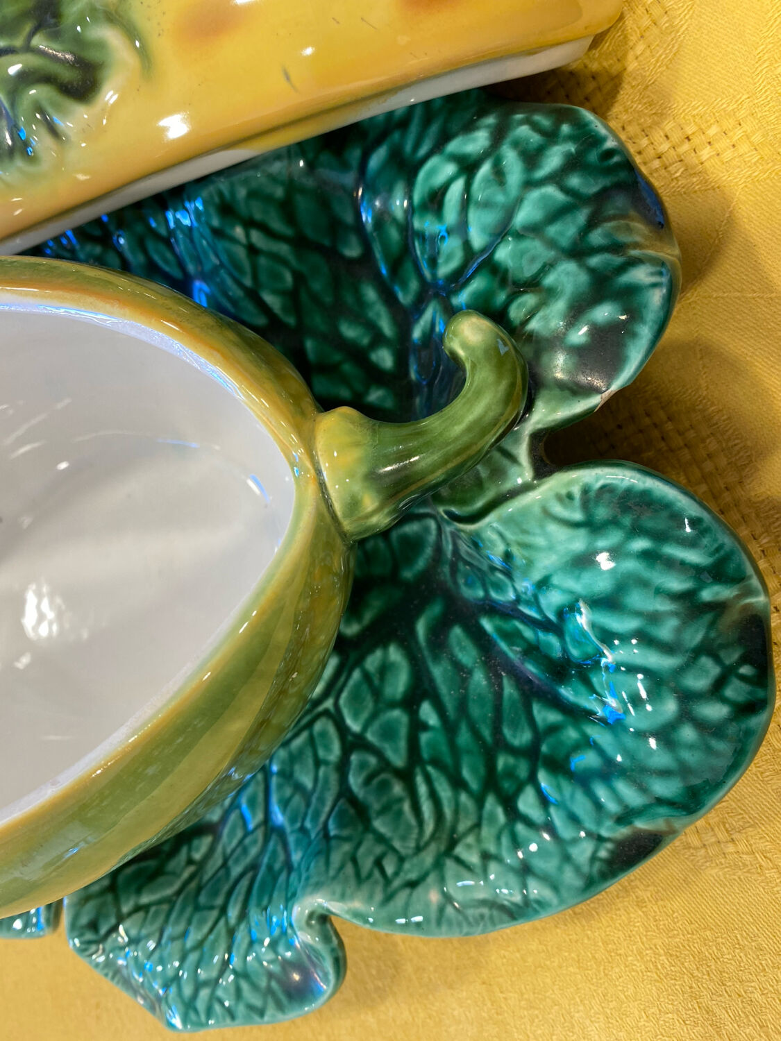 Barbotine Soup Tureen Sarreguemines