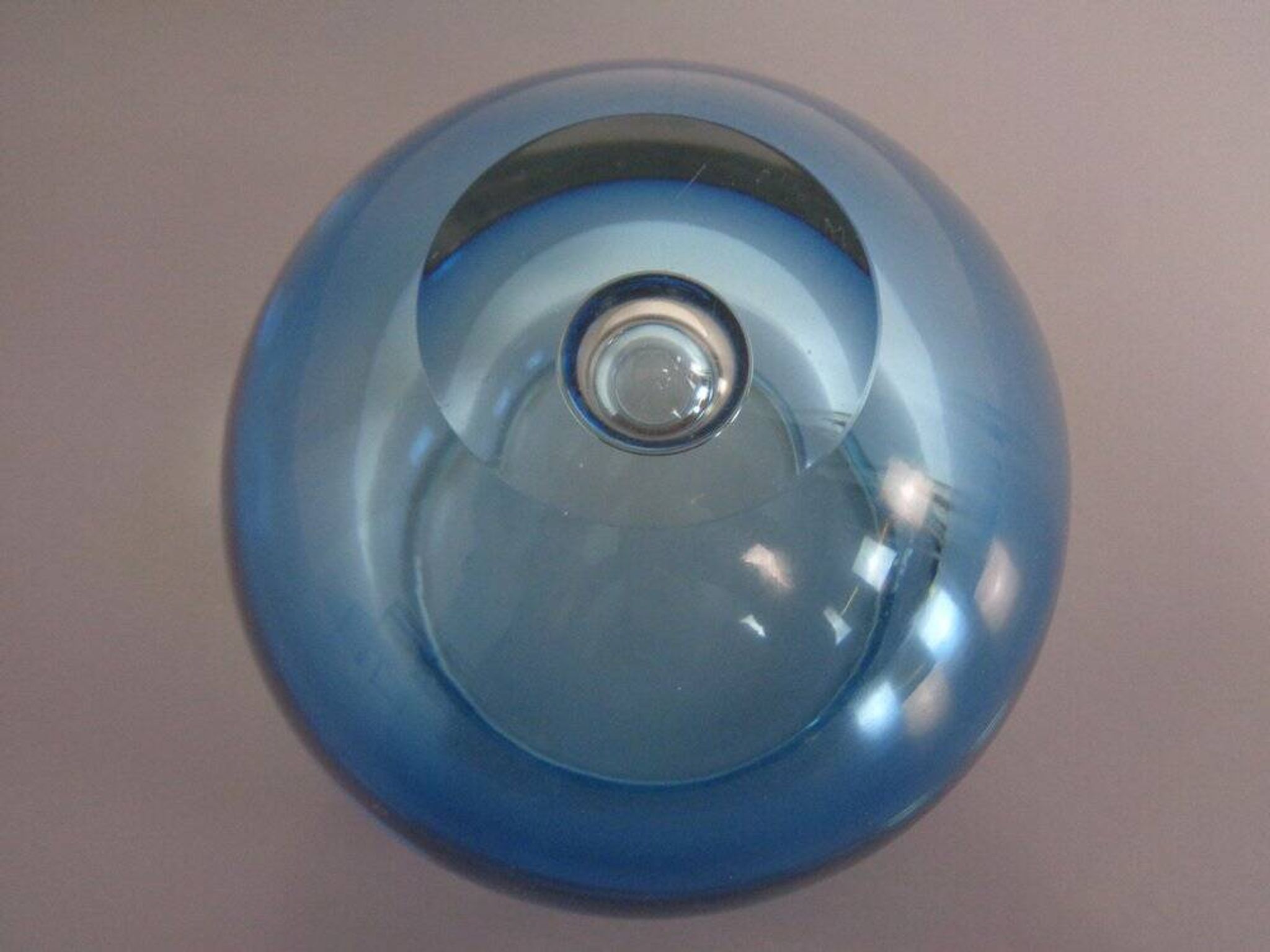 Large Sommerso Murano Glass Bowl by Flavio Poli, 1960s