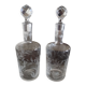 Duo of crystal perfume bottles late 19th early 20th century
