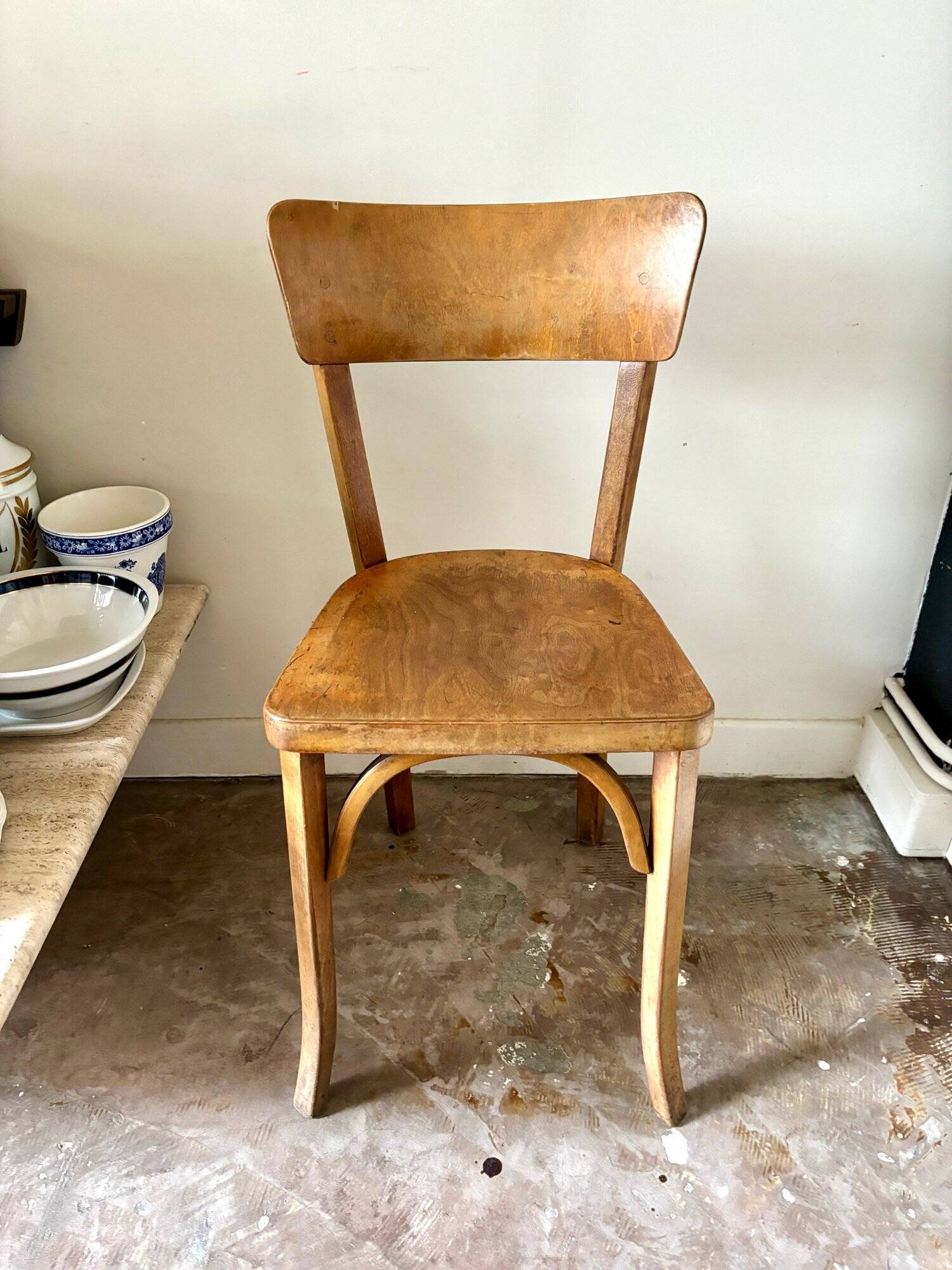 Baumann bistro chair in light beech