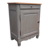 1-door sideboard in gray patinated wood