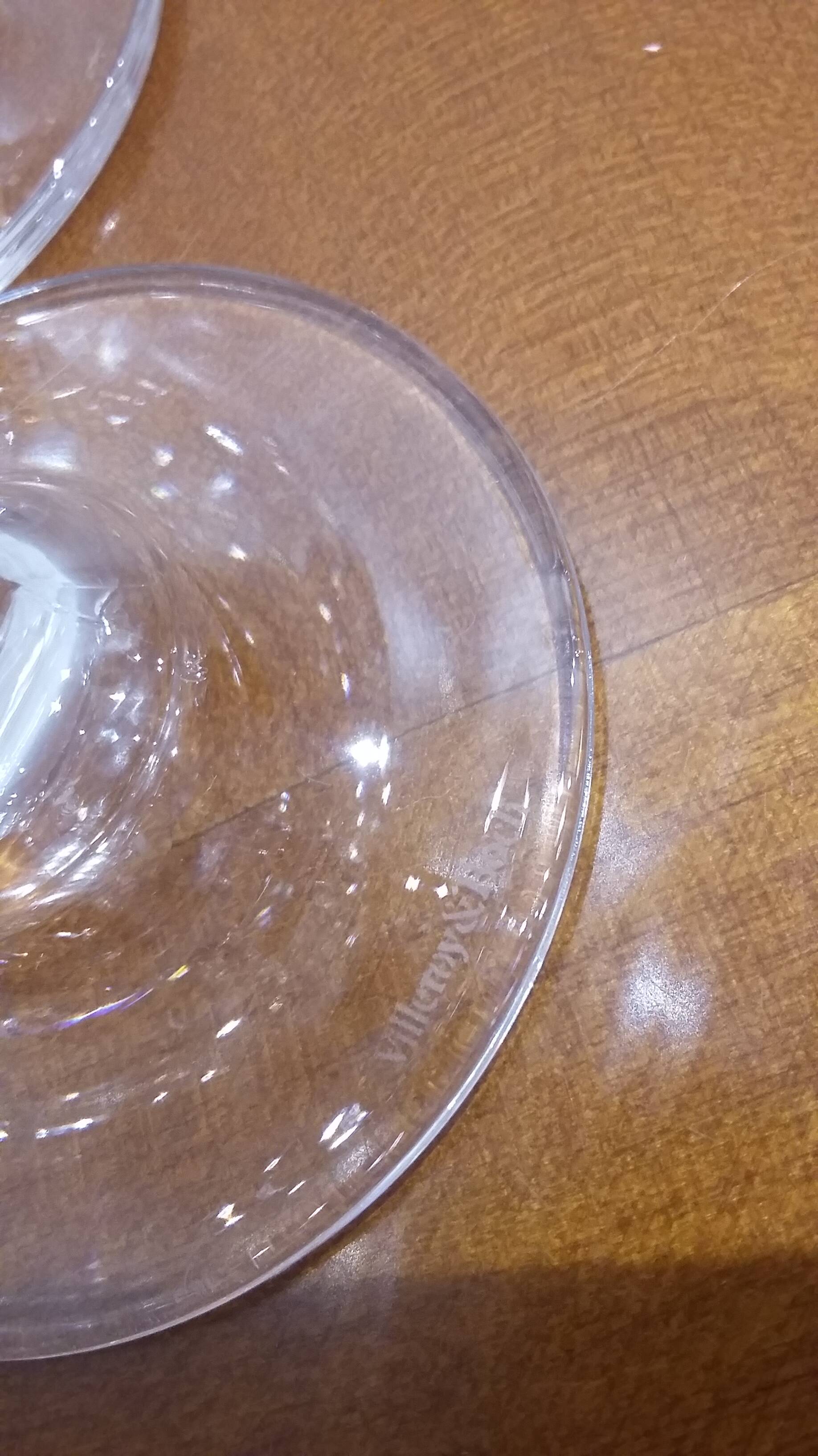 Très Joli Série De 6 Flûtes En Cristal Villeroy et Boch