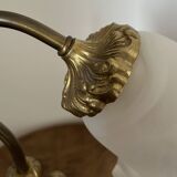 Art Deco desk lamp in bronze and brass.