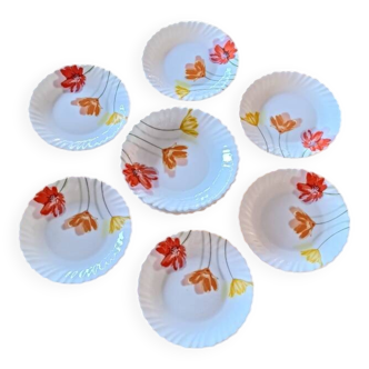 Lot assiettes luminarc floral