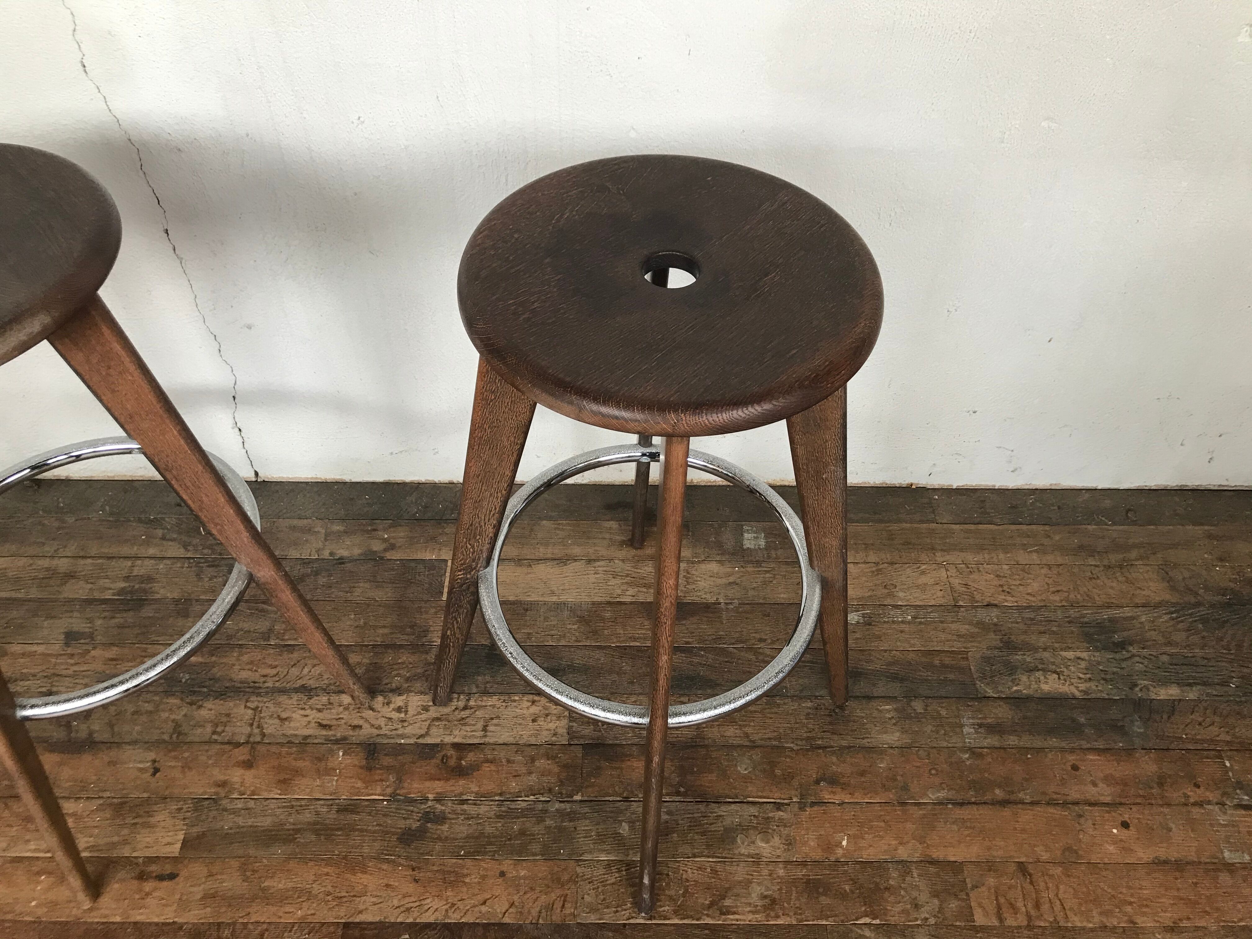 3 stools of bar design Jean Prouvé edition Vitra 2002