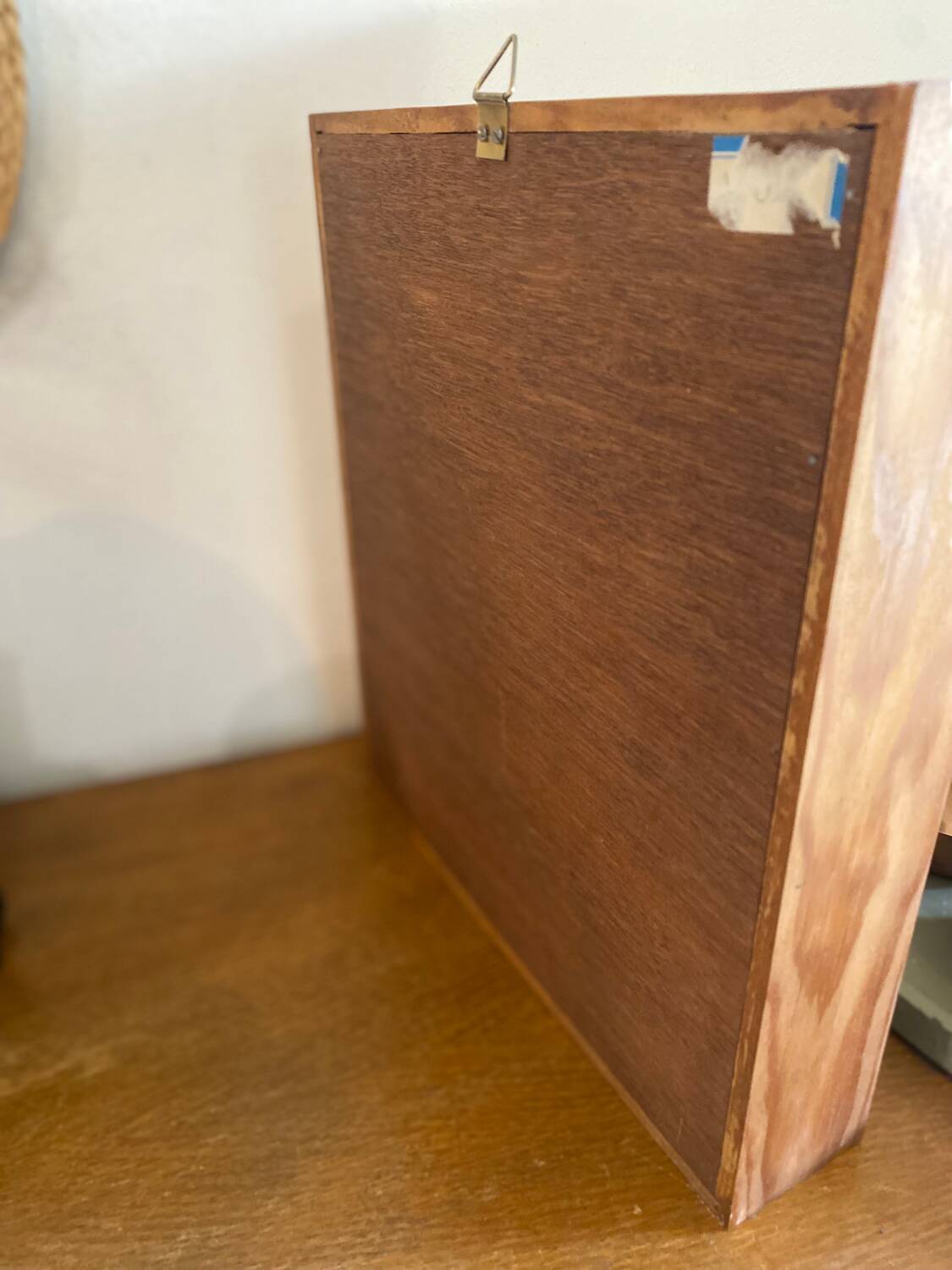 Vintage frame with butterflies and dried flowers