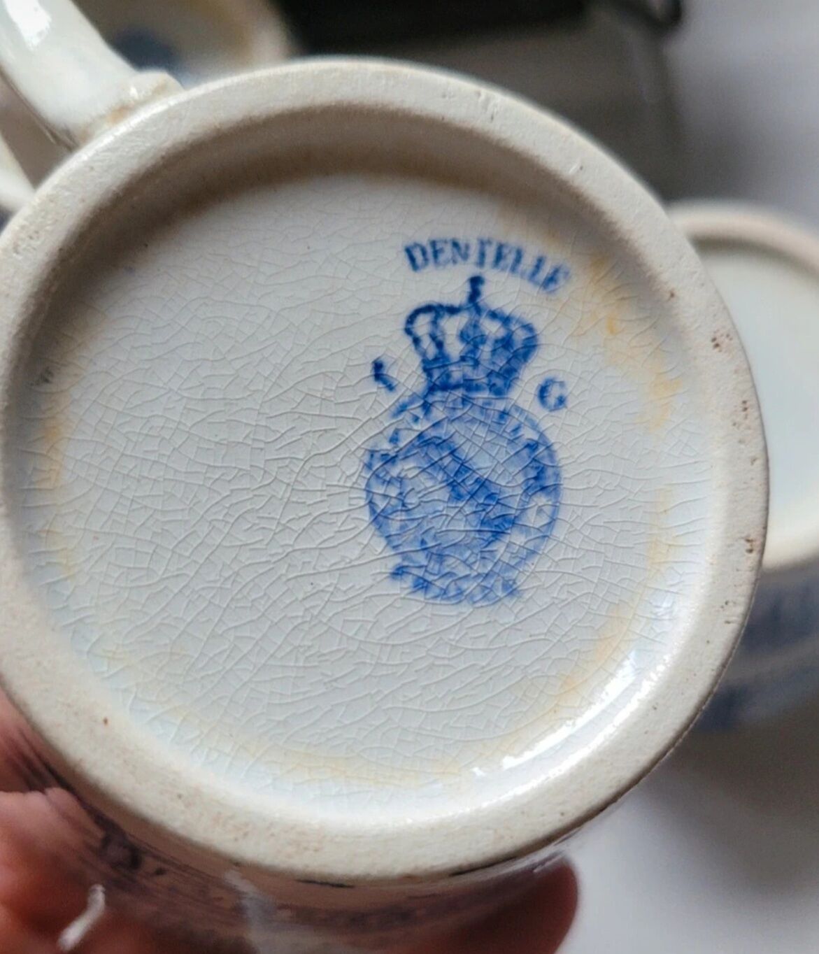 Set of 4 Luneville Lace Cups 1930