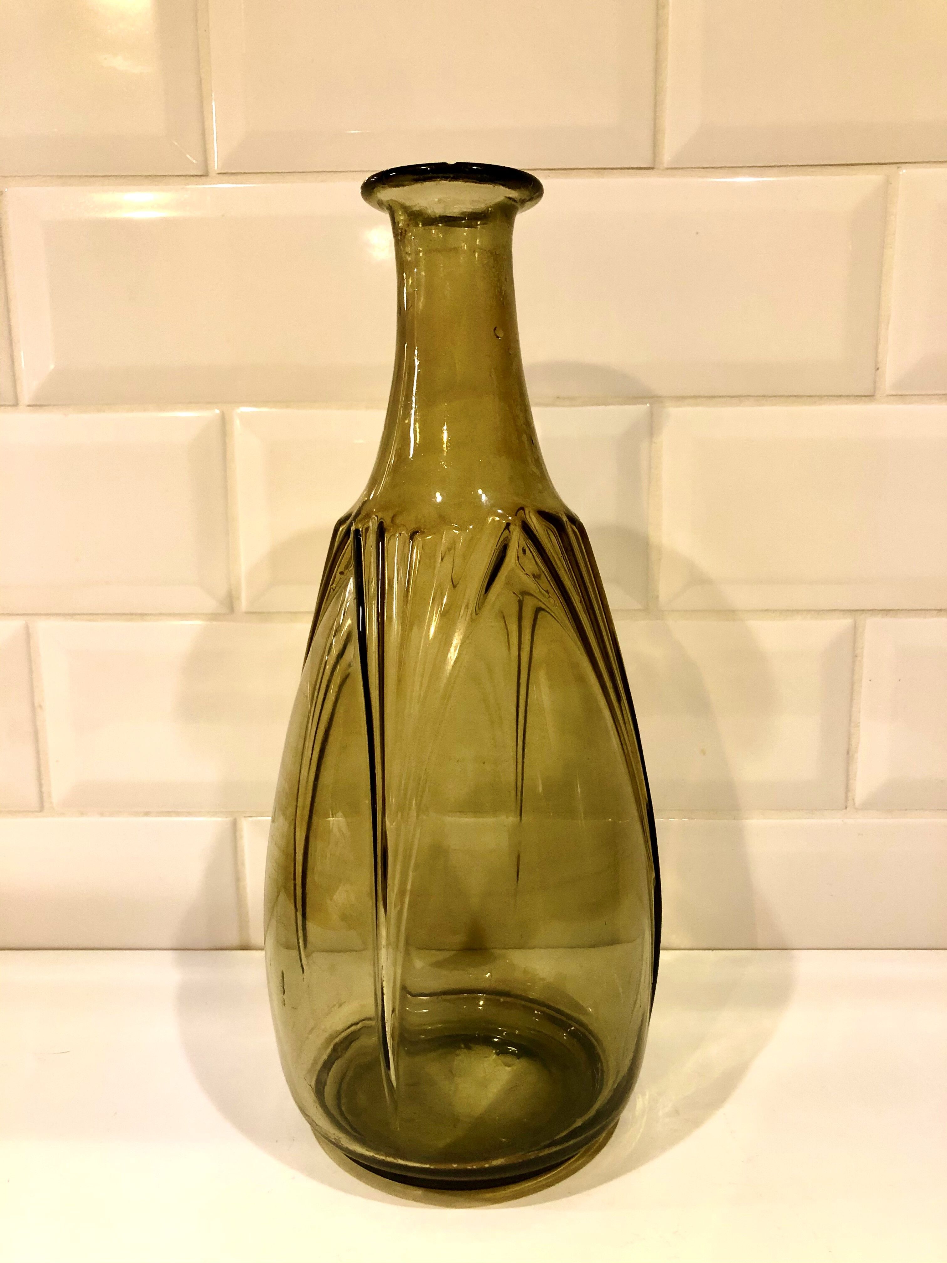 Blown glass water carafe