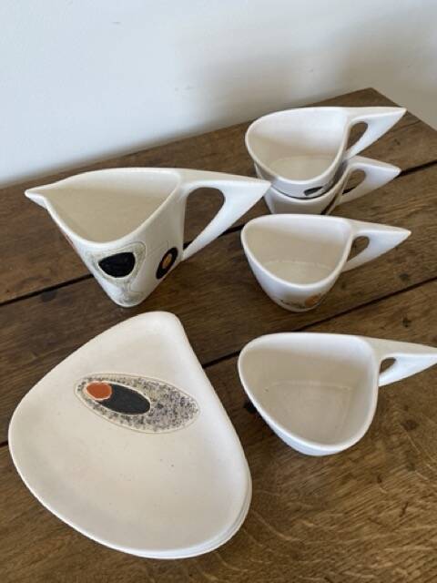 Modernist coffee service, Peter & Denise Orlando, Vallauris, 1950