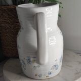 Flowered porcelain pitcher