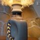Openwork earthenware lamp