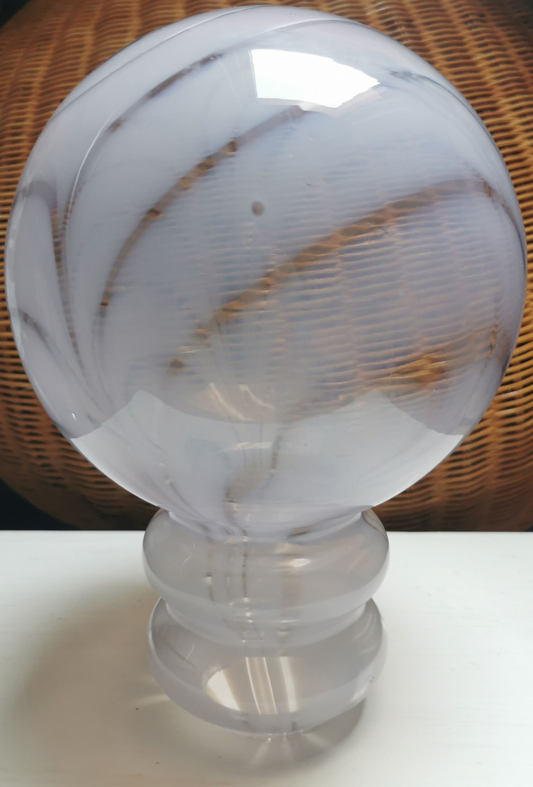 Globe lamp Italy marbled decoration space age