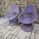 Pair of rattan and wicker armchairs, 1960s