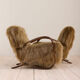 Halabala 269 lounge chair in long hair sheepskin