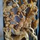 Pair of Ningbo panels in Chinese carved gilded wood