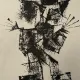 Modern composition drawing 1970 by François de Chabot