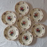 Lot 7 assiettes à dessert Sarreguemines Agreste