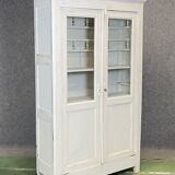 Vaisselier in chestnut patinated in white late 19th century