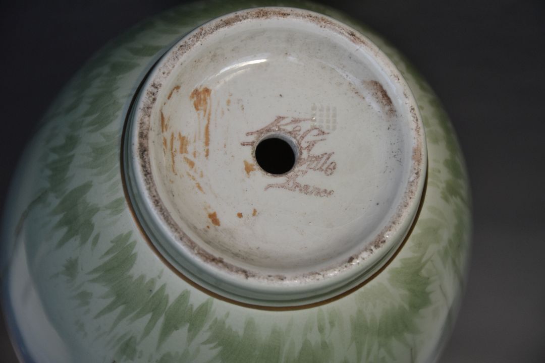 Ceramic table lamp from Lunéville